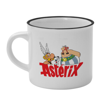 Asterix and Obelix, Κούπα κεραμική vintage Λευκή/Μαύρη 230ml