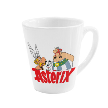 Asterix and Obelix, Κούπα κωνική Latte Λευκή, κεραμική, 300ml