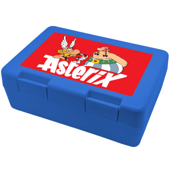 Asterix and Obelix, Children's cookie container BLUE 185x128x65mm (BPA free plastic)