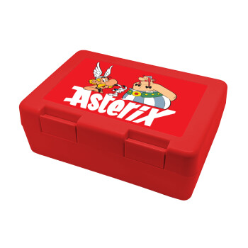 Asterix and Obelix, Children's cookie container RED 185x128x65mm (BPA free plastic)