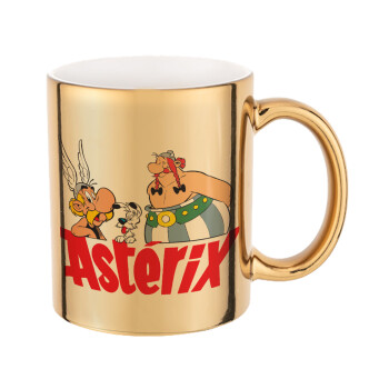 Asterix and Obelix, Κούπα κεραμική, χρυσή καθρέπτης, 330ml