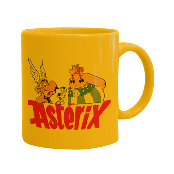 Asterix and Obelix, Κούπα, κεραμική κίτρινη, 330ml