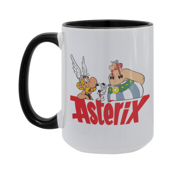 Asterix and Obelix, Κούπα Mega 15oz, κεραμική Μαύρη, 450ml