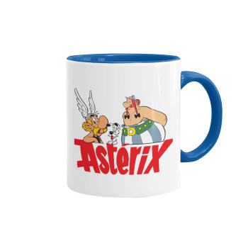 Asterix and Obelix, Κούπα χρωματιστή μπλε, κεραμική, 330ml