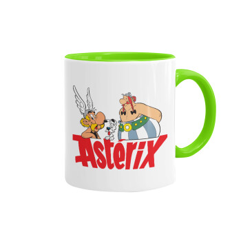 Asterix and Obelix, Mug colored light green, ceramic, 330ml