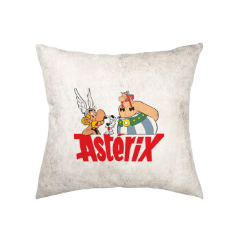 Asterix and Obelix, Μαξιλάρι καναπέ Δερματίνη Γκρι 40x40cm με γέμισμα