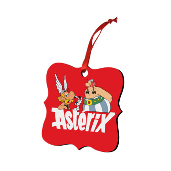 Asterix and Obelix, Στολίδι Χριστουγεννιάτικο στολίδι polygon ξύλινο 7.5cm