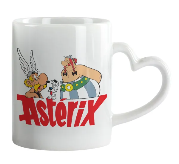 Asterix and Obelix — Mug heart handle, ceramic, 330ml