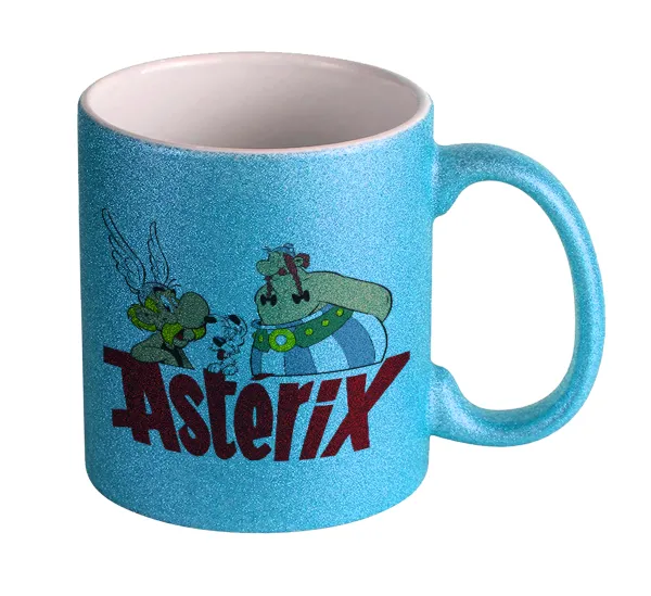Asterix and Obelix — Κούπα Σιέλ Glitter που γυαλίζει, κεραμική, 330ml