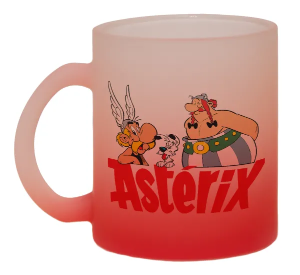 Asterix and Obelix — Κούπα γυάλινη δίχρωμη με βάση το κόκκινο ματ, 330ml
