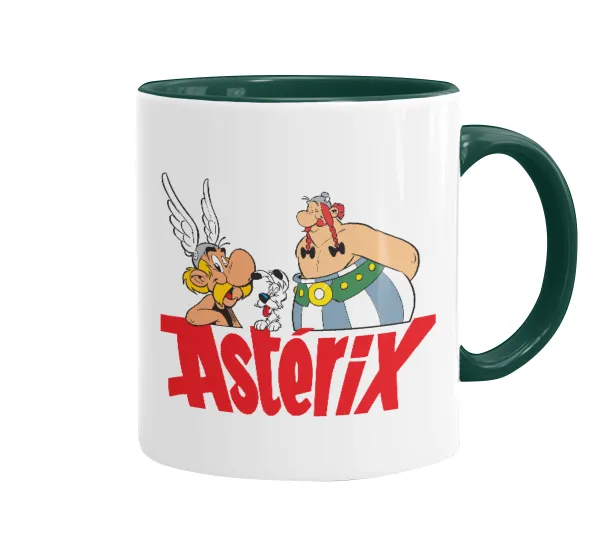 Asterix and Obelix — Κούπα χρωματιστή πράσινη, κεραμική, 330ml