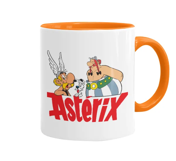 Asterix and Obelix — Κούπα χρωματιστή πορτοκαλί, κεραμική, 330ml
