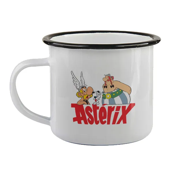 Asterix and Obelix — Κούπα εμαγιέ με μαύρο χείλος 360ml