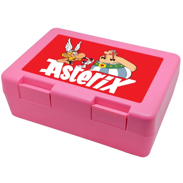 Asterix and Obelix — Παιδικό δοχείο κολατσιού ΡΟΖ 185x128x65mm (BPA free πλαστικό)
