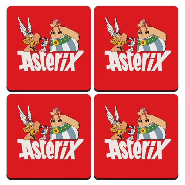 Asterix and Obelix — Σουβέρ ξύλινα τετράγωνα (9cm)