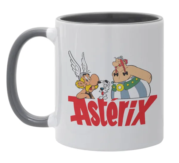 Asterix and Obelix — Κούπα χρωματιστή γκρι, κεραμική, 330ml