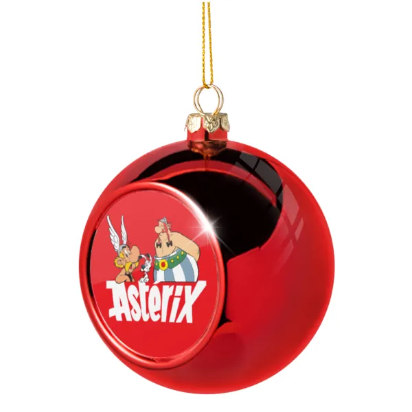 Asterix and Obelix — Χριστουγεννιάτικη μπάλα δένδρου Κόκκινη 8cm