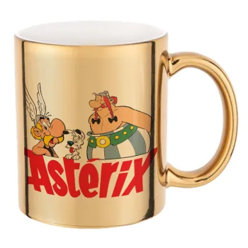 Asterix and Obelix, Κούπα κεραμική, χρυσή καθρέπτης, 330ml