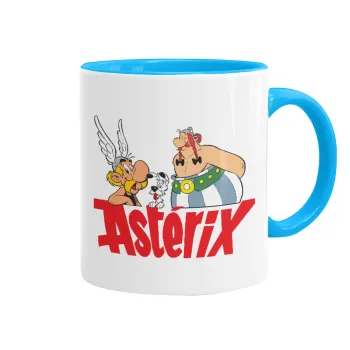 Asterix and Obelix, Κούπα χρωματιστή γαλάζια, κεραμική, 330ml