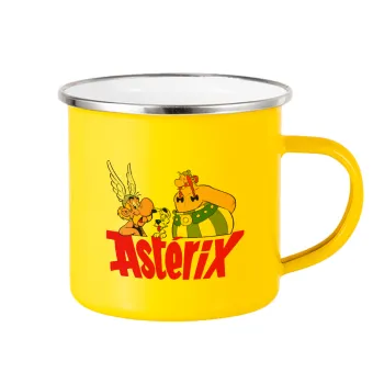 Asterix and Obelix, Yellow Enamel Metallic Cup 360ml