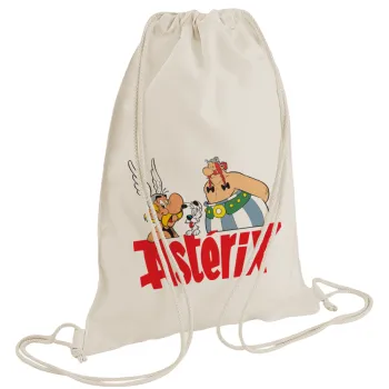 Asterix and Obelix, Τσάντα πλάτης πουγκί GYMBAG natural (28x40cm)