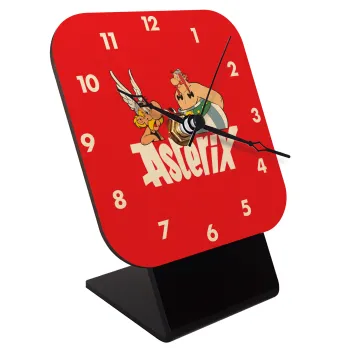 Asterix and Obelix, Επιτραπέζιο ρολόι σε φυσικό ξύλο (10cm)