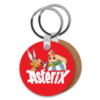 Asterix and Obelix, Μπρελόκ Ξύλινο στρογγυλό MDF Φ5cm