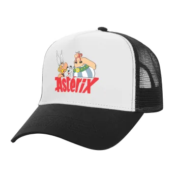 Asterix and Obelix, Καπέλο Ενηλίκων Structured Trucker, με Δίχτυ, ΛΕΥΚΟ/ΜΑΥΡΟ (100% ΒΑΜΒΑΚΕΡΟ, ΕΝΗΛΙΚΩΝ, UNISEX, ONE SIZE)