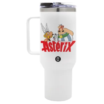 Asterix and Obelix, Mega Stainless steel Tumbler with lid, double wall 1,2L
