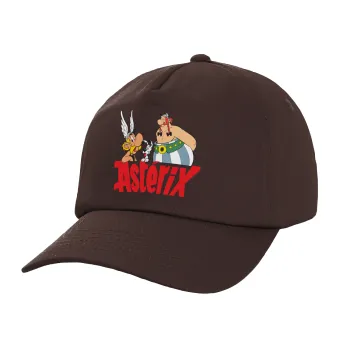 Asterix and Obelix, Adult Baseball Cap, 100% Cotton, Chocolate (COTTON, ADULT, UNISEX, ONE SIZE)