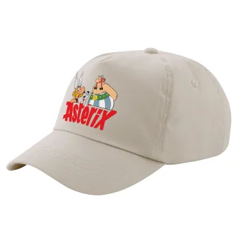 Asterix and Obelix, Μπεζ (SAND) Πεντάφυλλο Καπέλο Ενηλίκων Βαμβακερό (UNISEX, ONE SIZE)