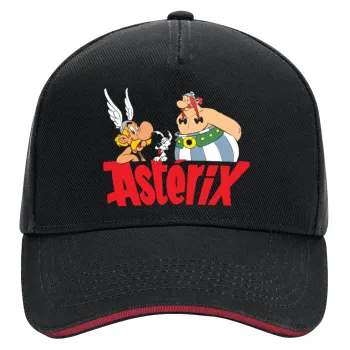 Asterix and Obelix, DRILL Adult Ultimate Hat BLACK/RED, (100% COTTON, ADULT, UNISEX, ONE SIZE)