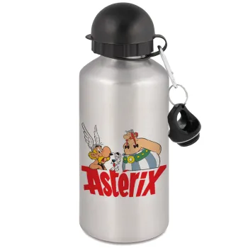 Asterix and Obelix, Μεταλλικό παγούρι νερού, Ασημένιο, αλουμινίου 500ml