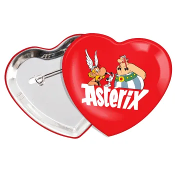 Asterix and Obelix, Κονκάρδα παραμάνα καρδιά (57x52mm)