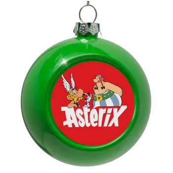 Asterix and Obelix, Green Christmas tree ornament bauble 8cm