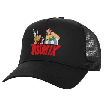 Asterix and Obelix, Καπέλο Ενηλίκων Structured Trucker, με Δίχτυ, Μαύρο (100% ΒΑΜΒΑΚΕΡΟ, ΕΝΗΛΙΚΩΝ, UNISEX, ONE SIZE)