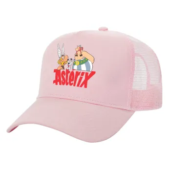 Asterix and Obelix, Καπέλο Ενηλίκων Structured Trucker, με Δίχτυ, ΡΟΖ (100% ΒΑΜΒΑΚΕΡΟ, ΕΝΗΛΙΚΩΝ, UNISEX, ONE SIZE)