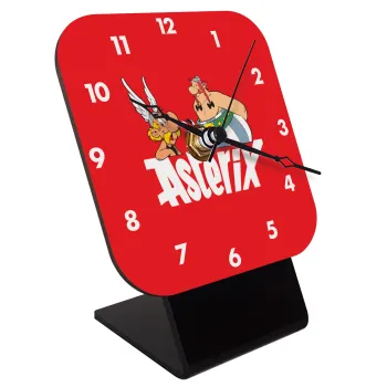 Asterix and Obelix, Επιτραπέζιο ρολόι ξύλινο με δείκτες (10cm)
