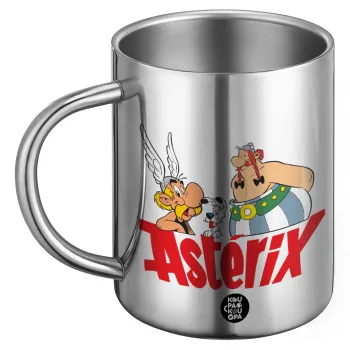 Asterix and Obelix, Ανοξείδωτη Μεταλλική Κούπα 450ml - Διπλού Τοιχώματος