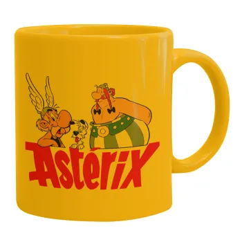 Asterix and Obelix, Κούπα, κεραμική κίτρινη, 330ml