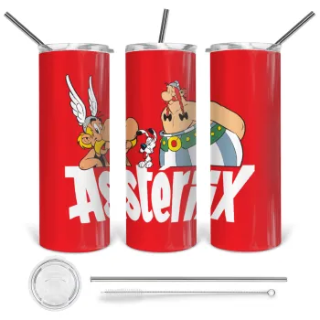 Asterix and Obelix, Tumbler stainless steel 600ml, with metal straw & cleaning brush