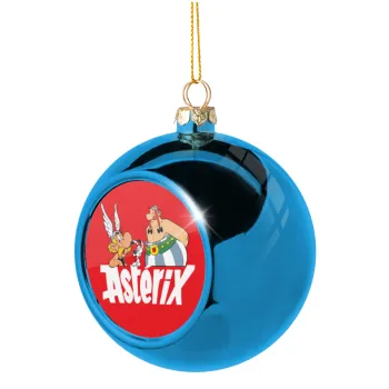 Asterix and Obelix, Blue Christmas tree ball ornament 8cm
