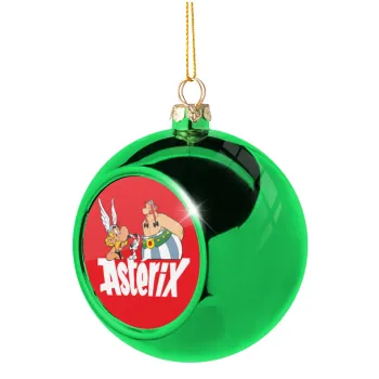 Asterix and Obelix, Green Christmas tree ornament ball 8cm