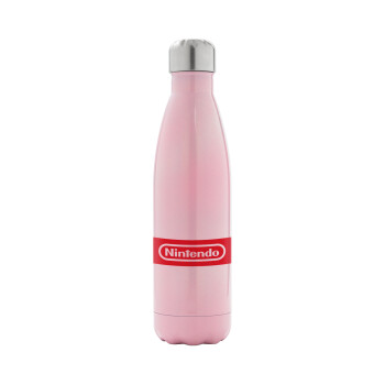 Nintendo, Metal mug thermos Pink Iridiscent (Stainless steel), double wall, 500ml