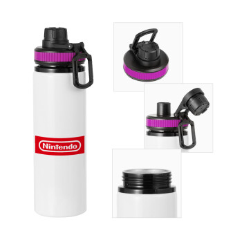Nintendo, Metallic water bottle with safety lid, 850ml aluminum