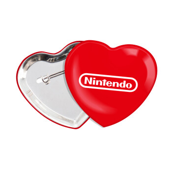 Nintendo, Κονκάρδα παραμάνα καρδιά (57x52mm)