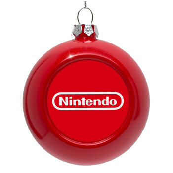 Nintendo, Red Christmas tree ornament bauble 8cm