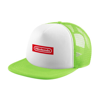 Nintendo, Καπέλο Soft Trucker με Δίχτυ Πράσινο/Λευκό