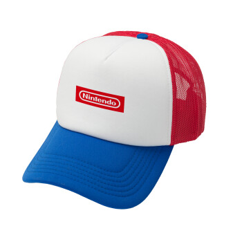 Nintendo, Καπέλο Soft Trucker με Δίχτυ Red/Blue/White 