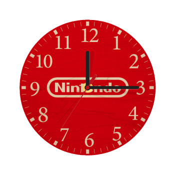 Nintendo, Ρολόι τοίχου ξύλινο plywood (20cm)